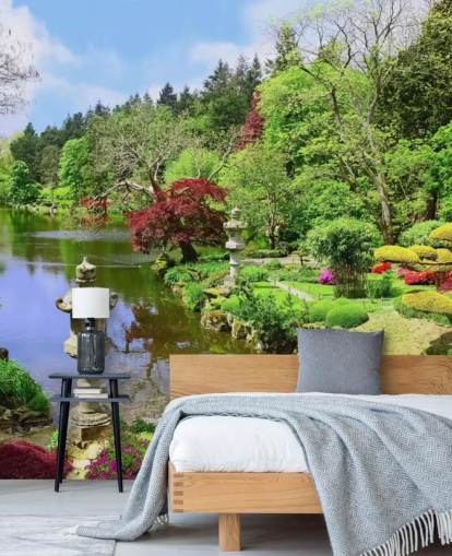 oriental style garden wallpaper oriental style garden wallpaper