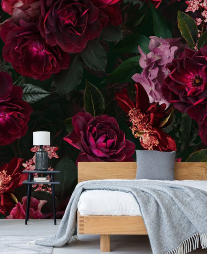 mørk pink blomst tapet mørk pink blomst tapet