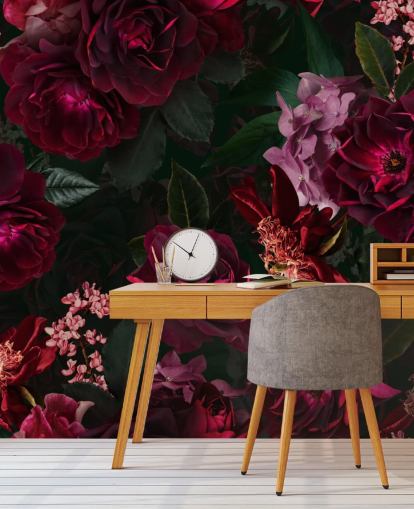 mørk pink blomst tapet mørk pink blomst tapet