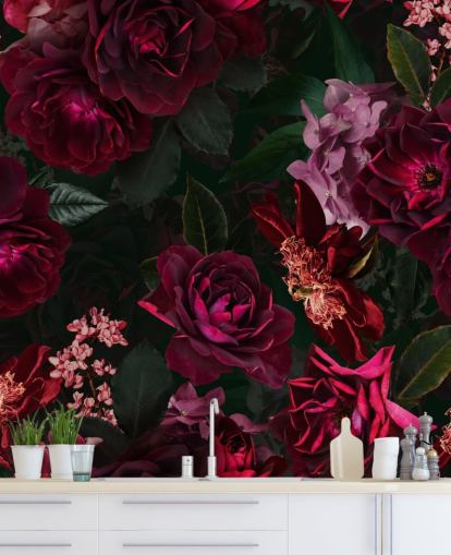 mørk pink blomst tapet mørk pink blomst tapet