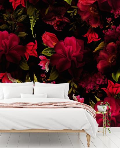romantic red floral wallpaper romantic red floral wallpaper