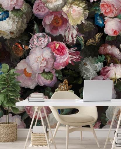 pink flowers on dark background wallpaper pink flowers on dark background wallpaper