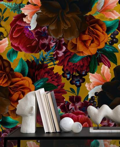 papel pintado de flores tropicales de colores papel pintado de flores tropicales de colores