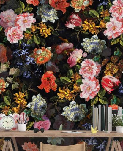 Mix aus bunten Blumen-Tapete Mix aus bunten Blumen-Tapete