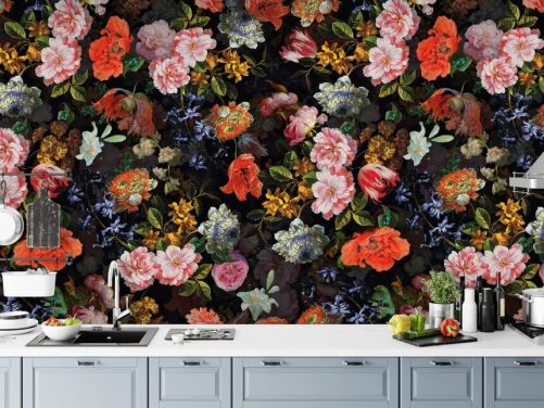 Vintage Floral Melody Flower Wallpaper