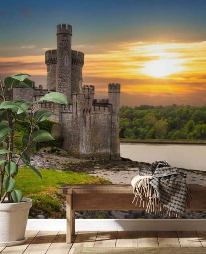 mural de papel pintado de puesta de sol en Irlanda llamado Observatorio del Castillo de Blackrock para dormitorios, oficinas en casa y más mural de papel pintado de puesta de sol en Irlanda llamado Observatorio del Castillo de Blackrock para dormitorios, oficinas en casa y más