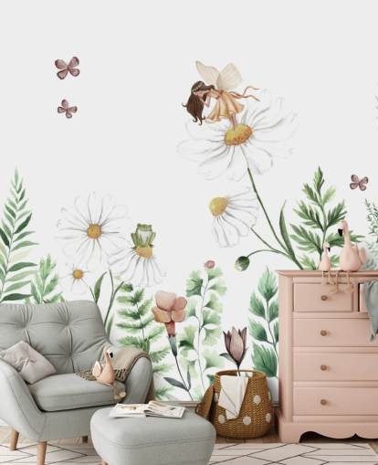 illustrated growing flowers with fairies wallpaper illustrated growing flowers with fairies wallpaper