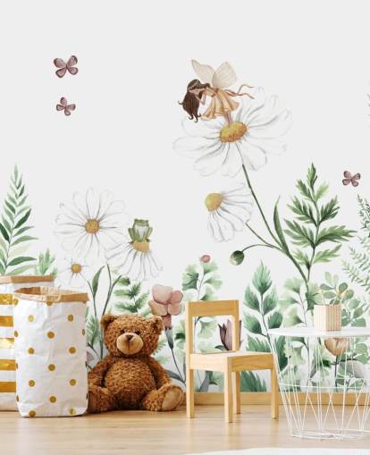 illustrated growing flowers with fairies wallpaper illustrated growing flowers with fairies wallpaper