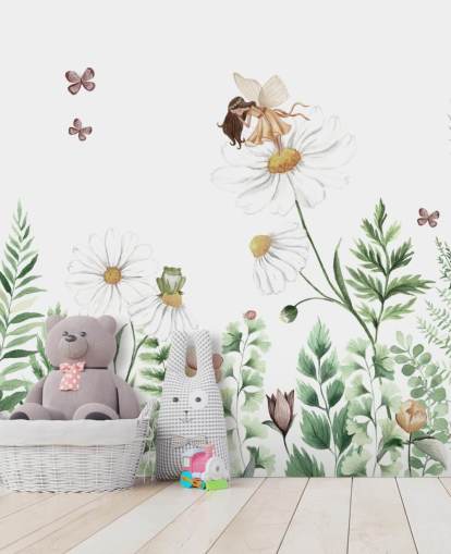 illustrated growing flowers with fairies wallpaper illustrated growing flowers with fairies wallpaper