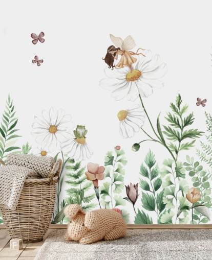 illustrated growing flowers with fairies wallpaper illustrated growing flowers with fairies wallpaper