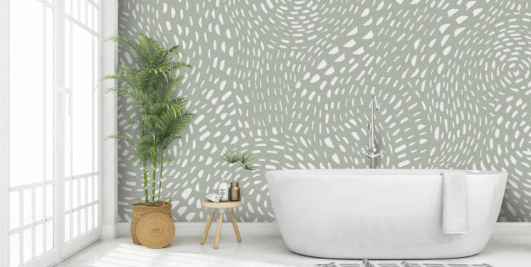 white dot wallpaper met grijze achtergrond