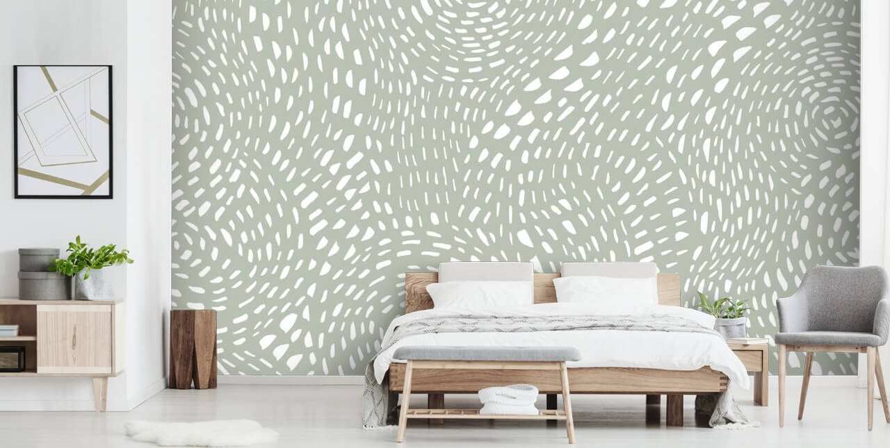 white dot wallpaper with grey background