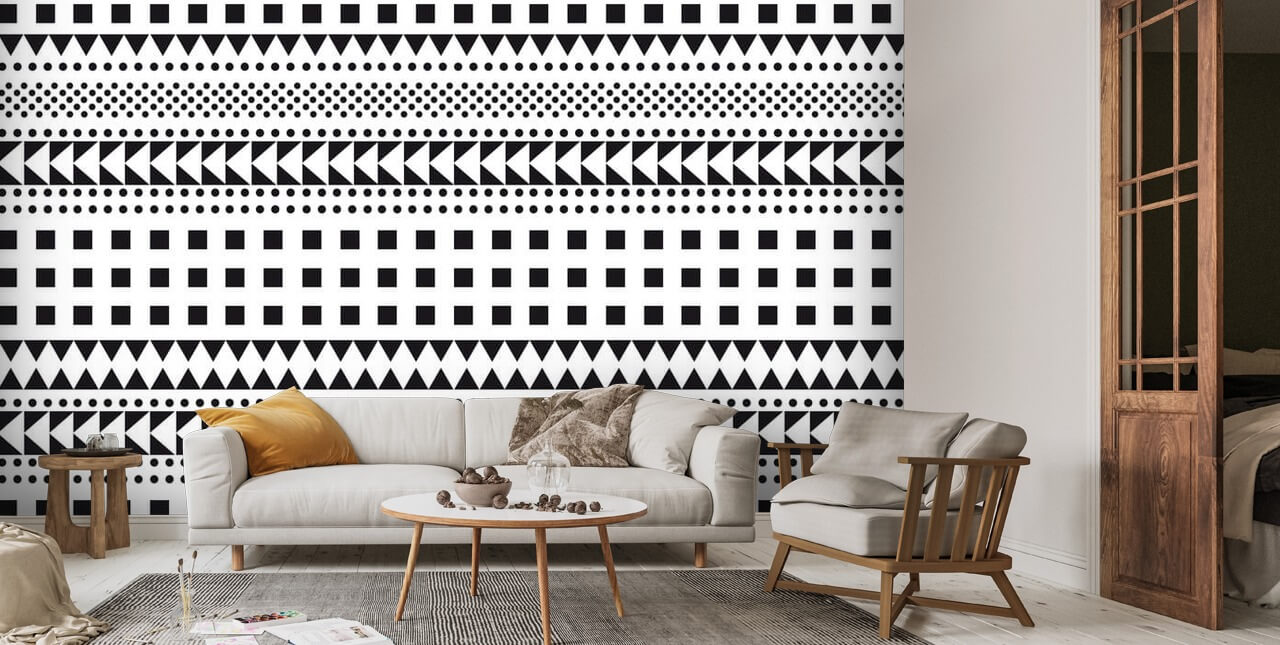 Black and White Pattern Wallpaper | Wallsauce US