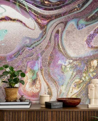 lila, Rosa, guld geode tapet lila, Rosa, guld geode tapet