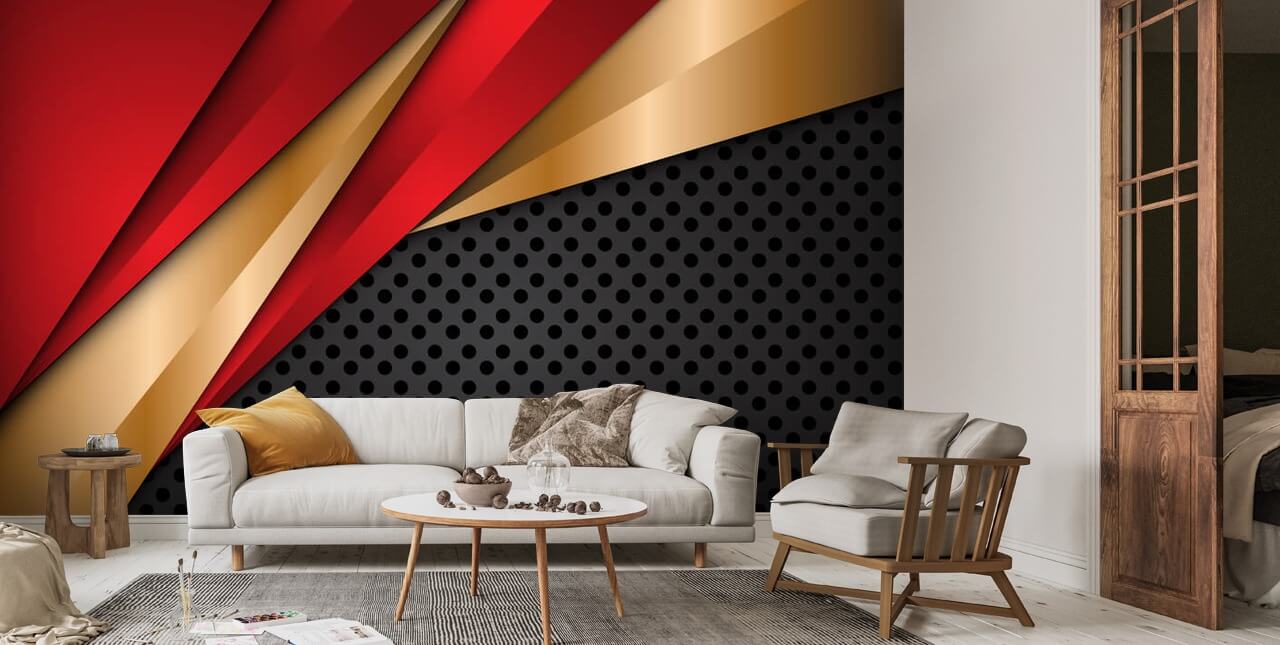 Modern 3D Abstraction Wallpaper for Walls Luxury Golden and White  Background, Interior Home Mural Painting wall art for Living Room  generative ai 27421364 Stock Photo at Vecteezy