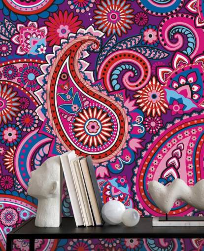 pink, purple and red paisley wallpaper pink, purple and red paisley wallpaper