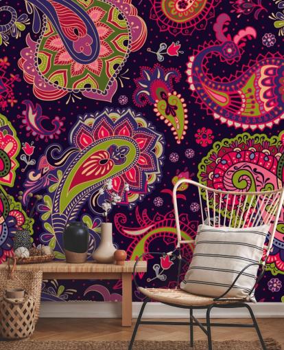 green and pink paisley wallpaper green and pink paisley wallpaper