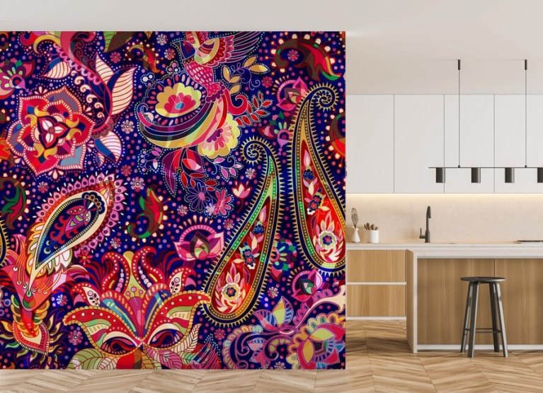 colorful paisley designs