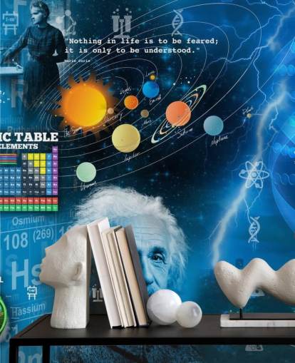 blå pedagogisk tapetväggmålning som heter Amazing Science - Anpassningsbar på Wallsauce för skolor blå pedagogisk tapetväggmålning som heter Amazing Science - Anpassningsbar på Wallsauce för skolor