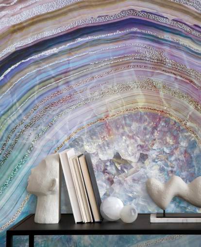 papier peint géode violet et bleu papier peint géode violet et bleu