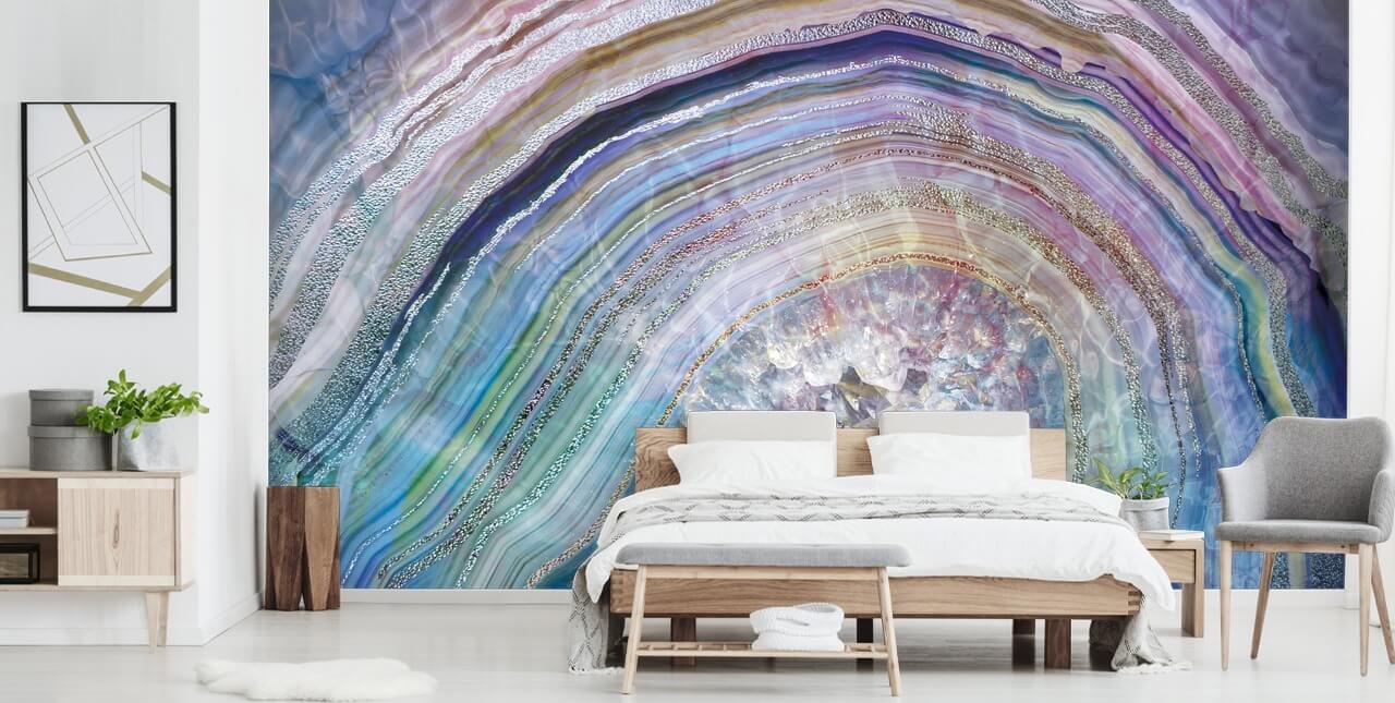 purple and blue geode wallpaper