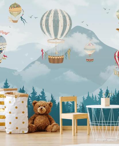 modern hot air balloon art wallpaper modern hot air balloon art wallpaper