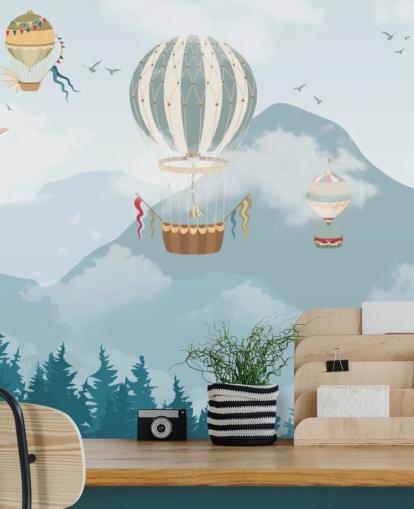 modern hot air balloon art wallpaper modern hot air balloon art wallpaper