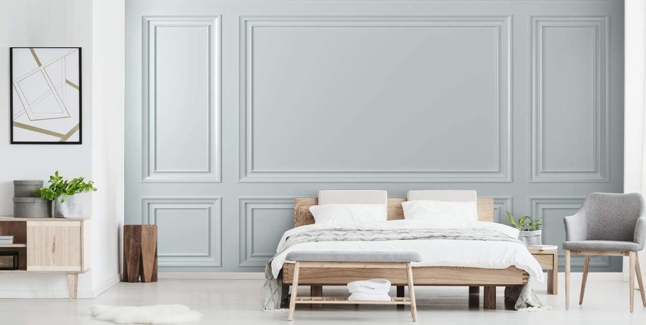 off white houten panelen behang