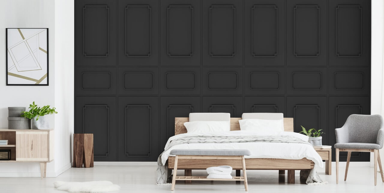 svart tre panel tapet svart tre panel tapet