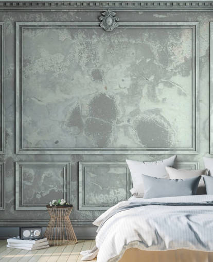 carta da parati con pannelli vintage blu, verde, argento carta da parati con pannelli vintage blu, verde, argento