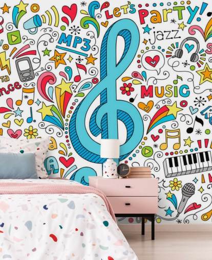 Groovy Music Doodles Wall Mural Groovy Music Doodles Wall Mural