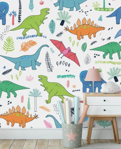 orange, blue and red dinosaur drawings wallpaper orange, blue and red dinosaur drawings wallpaper