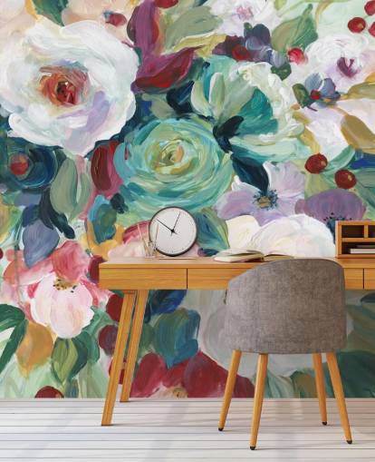 colourful painted flowers wallpaper colourful painted flowers wallpaper