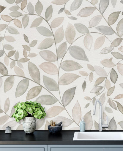 pale grey leaves wallpaper pale grey leaves wallpaper