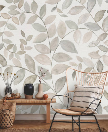 pale grey leaves wallpaper pale grey leaves wallpaper