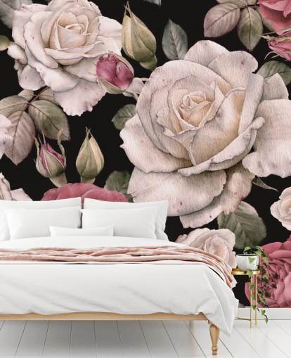 dark floral pink and white flowers wallpaper dark floral pink and white flowers wallpaper