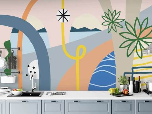 Walking in Lanzarote Abstract Wallpaper