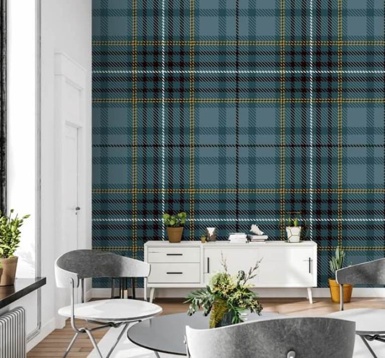 Royal Stewart Tartan Fabric, Wallpaper and Home Decor