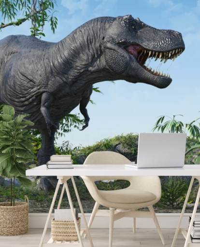 t rex roaring in jungle wallpaper t rex roaring in jungle wallpaper