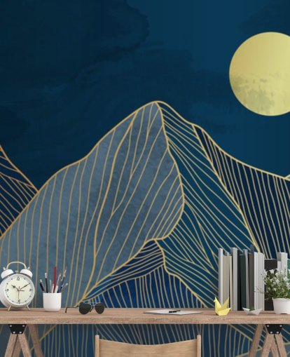 mountain line art blue wallpaper mountain line art blue wallpaper