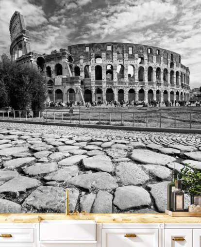 Fondo de pantalla Foto en blanco y negro del Coliseo de Roma Fondo de pantalla Foto en blanco y negro del Coliseo de Roma