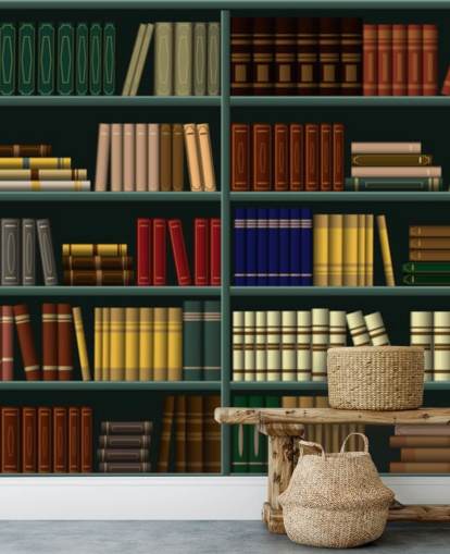 keltainen, punainen ja vihreä kirjoja vihreä hylly tapetti keltainen, punainen ja vihreä kirjoja vihreä hylly tapetti