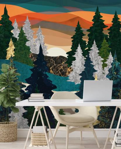 abstract fox in forest wallpaper abstract fox in forest wallpaper