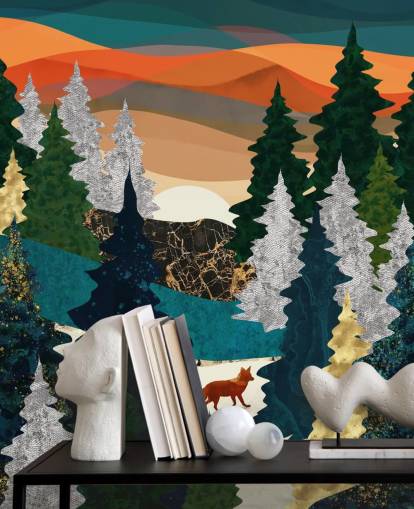 abstrakt rev i skogen tapet abstrakt rev i skogen tapet