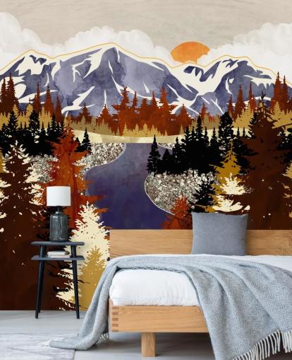 blue mountains and brown trees wallpaper blue mountains and brown trees wallpaper