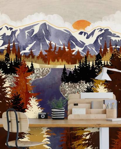 blue mountains and brown trees wallpaper blue mountains and brown trees wallpaper