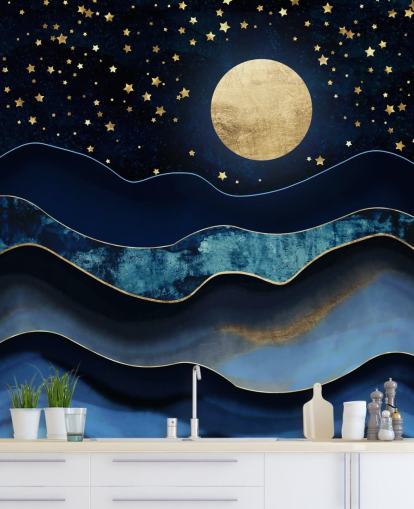 dark blue and gold moon and night sky wallpaper dark blue and gold moon and night sky wallpaper