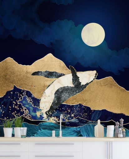 abstract whale jumping out of waters wallpaper abstract whale jumping out of waters wallpaper