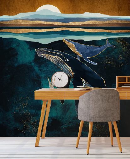 dark blue whale and calf wallpaper dark blue whale and calf wallpaper