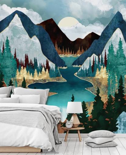 blue mountains and river wallpaper blue mountains and river wallpaper